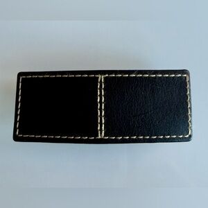 Vintage Coach Black Leather Hair Barrette